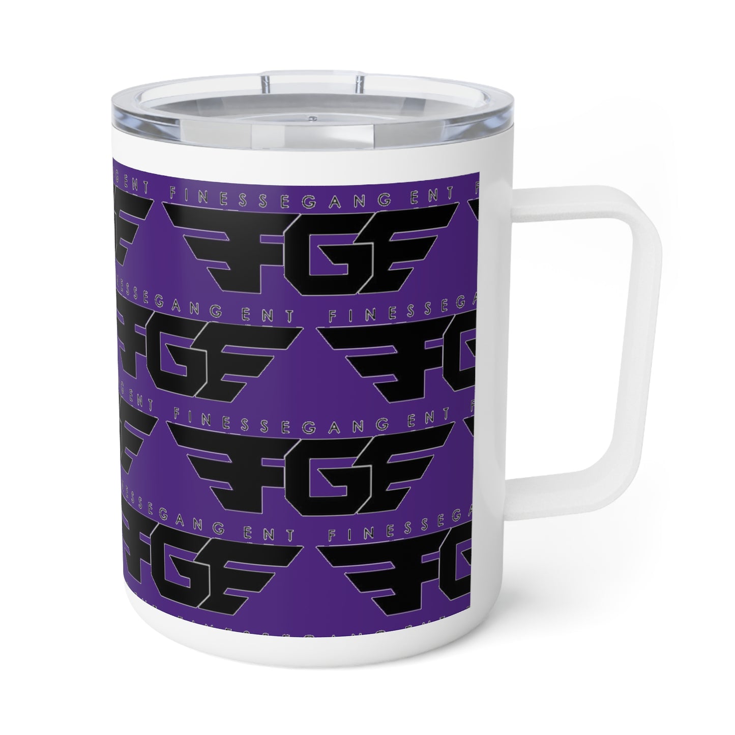 Stylish Purple FGE Insulated Coffee Mug | Vibrant 10oz Travel Cup | Gifting for Coffee Lovers, Home Office, Birthdays, Holidays