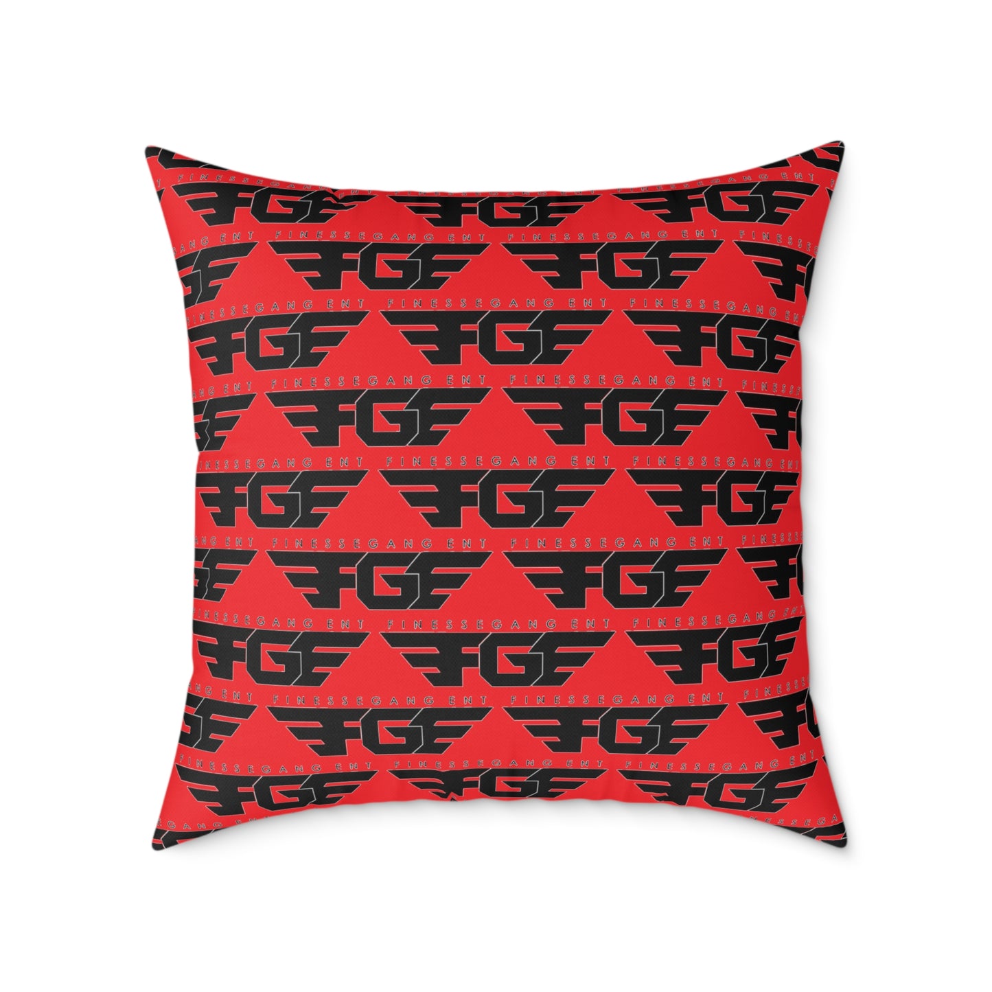 Stylish FGE Square Poly Canvas Pillow with Bold Graphic Design, Modern Home Decor, Cozy Accent, Gift for Friends, Unique Throw Cushion