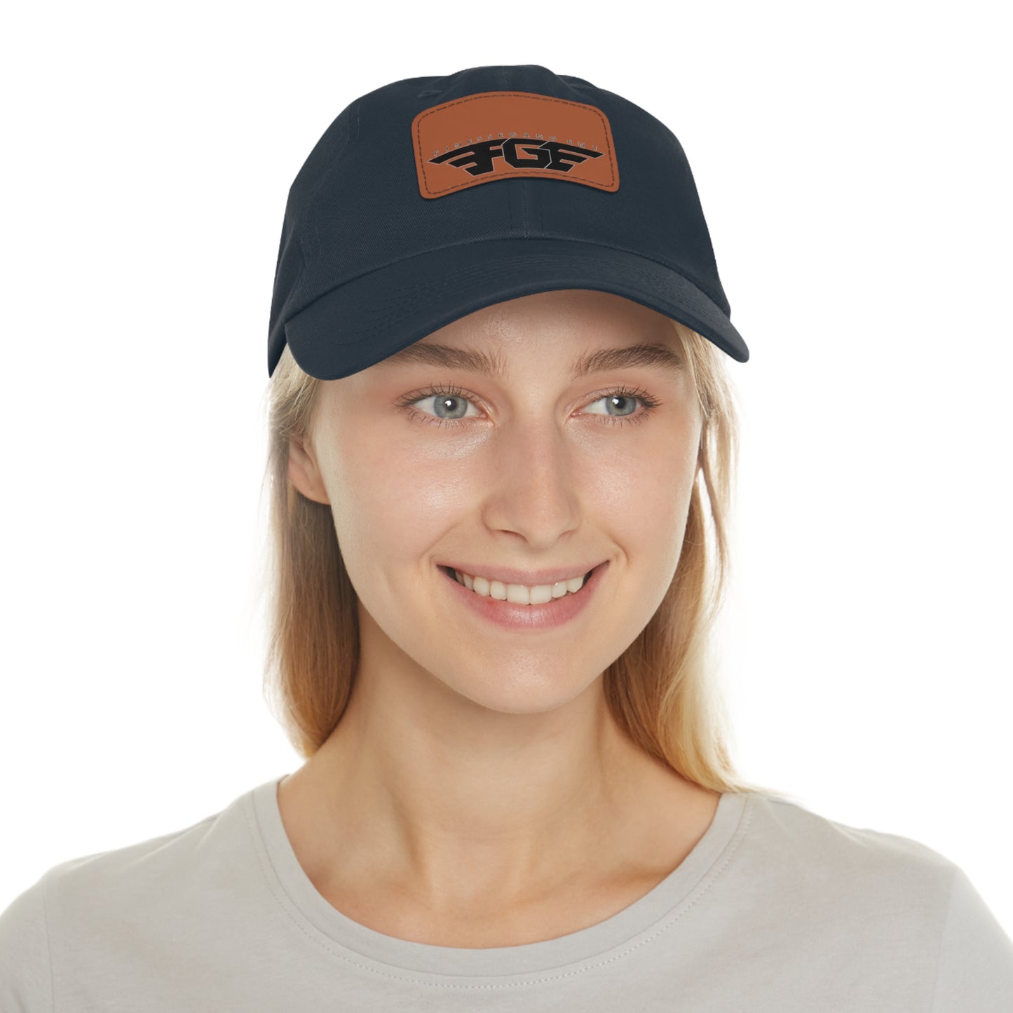 FGE Custom Leather Patch Dad Hat, Casual Cap, Stylish Dad Hat, Outdoor Hat, Perfect Gift for Dads, Father's Day Gift, Adjustable Cap