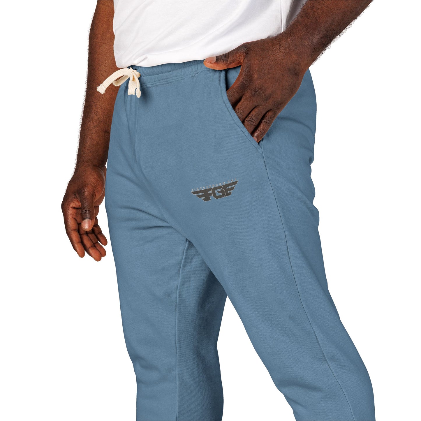 Comfy FGE Garment-Dyed Fleece Sweatpants - Unisex Loungewear, Ideal for Relaxation, Cozy Evenings, Casual Outings, Gift for Him/Her