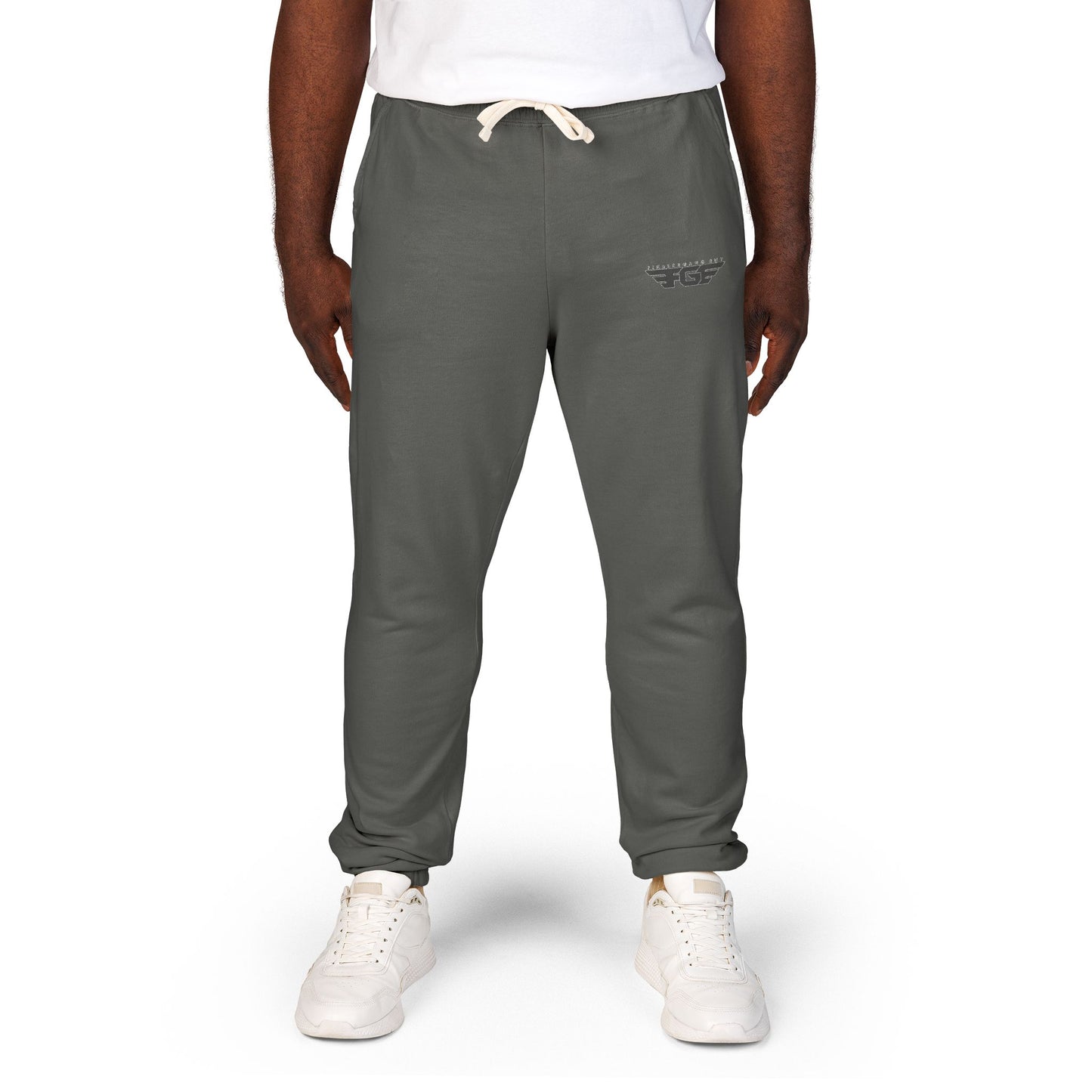 Comfy FGE Garment-Dyed Fleece Sweatpants - Unisex Loungewear, Ideal for Relaxation, Cozy Evenings, Casual Outings, Gift for Him/Her