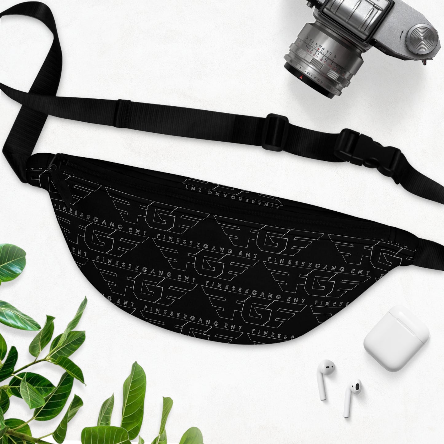 Stylish BLACK FGE Fanny Pack | Trendy Waist Bag for Festivals, Travel, Sports, Everyday Use, Unique Gift
