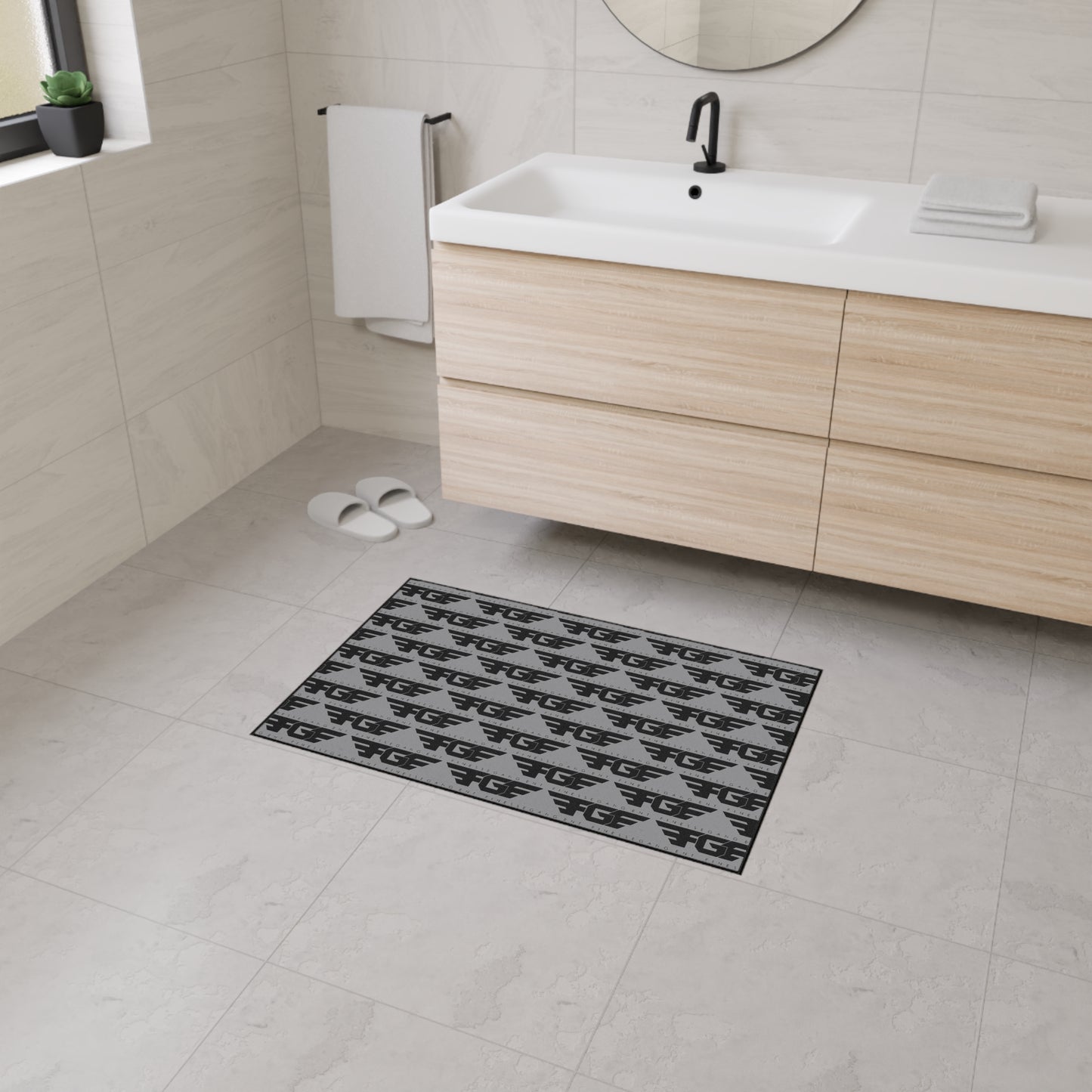 Stylish FGE Heavy Duty Floor Mat - Perfect for Home Decor, Entrance Mat, Kitchen Rug, Indoor Outdoor Use, Non-Slip Design