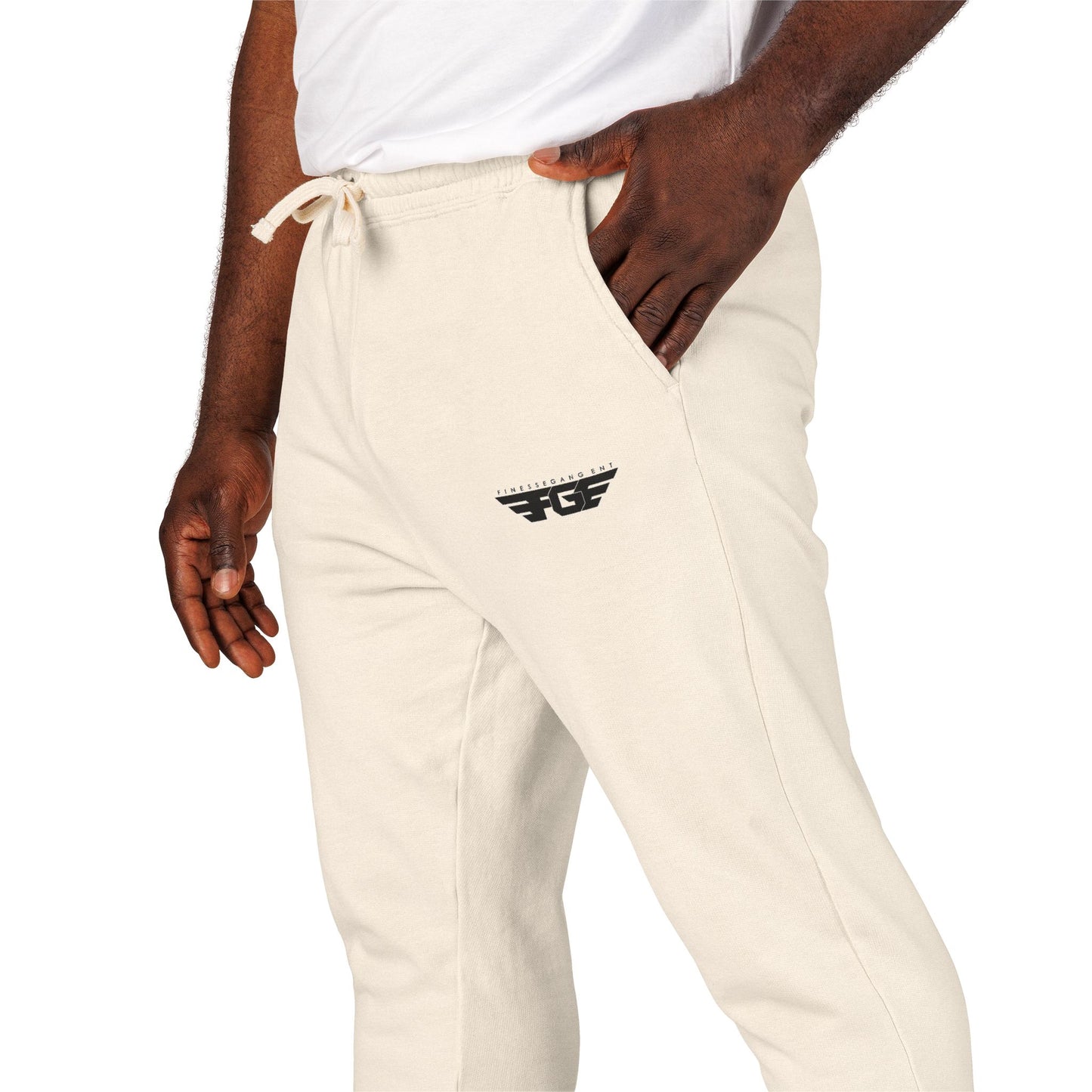 Comfy FGE Garment-Dyed Fleece Sweatpants - Unisex Loungewear, Ideal for Relaxation, Cozy Evenings, Casual Outings, Gift for Him/Her