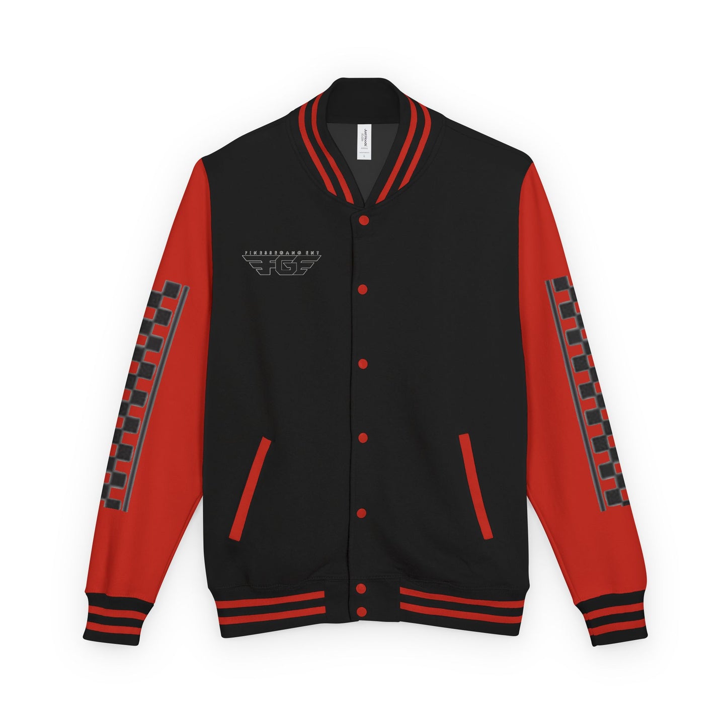 Stylish FGE Unisex Heavyweight Letterman Jacket with Bold Pattern - Perfect for Sports Fans, Casual Wear, College Events, Gifts & Celebrations