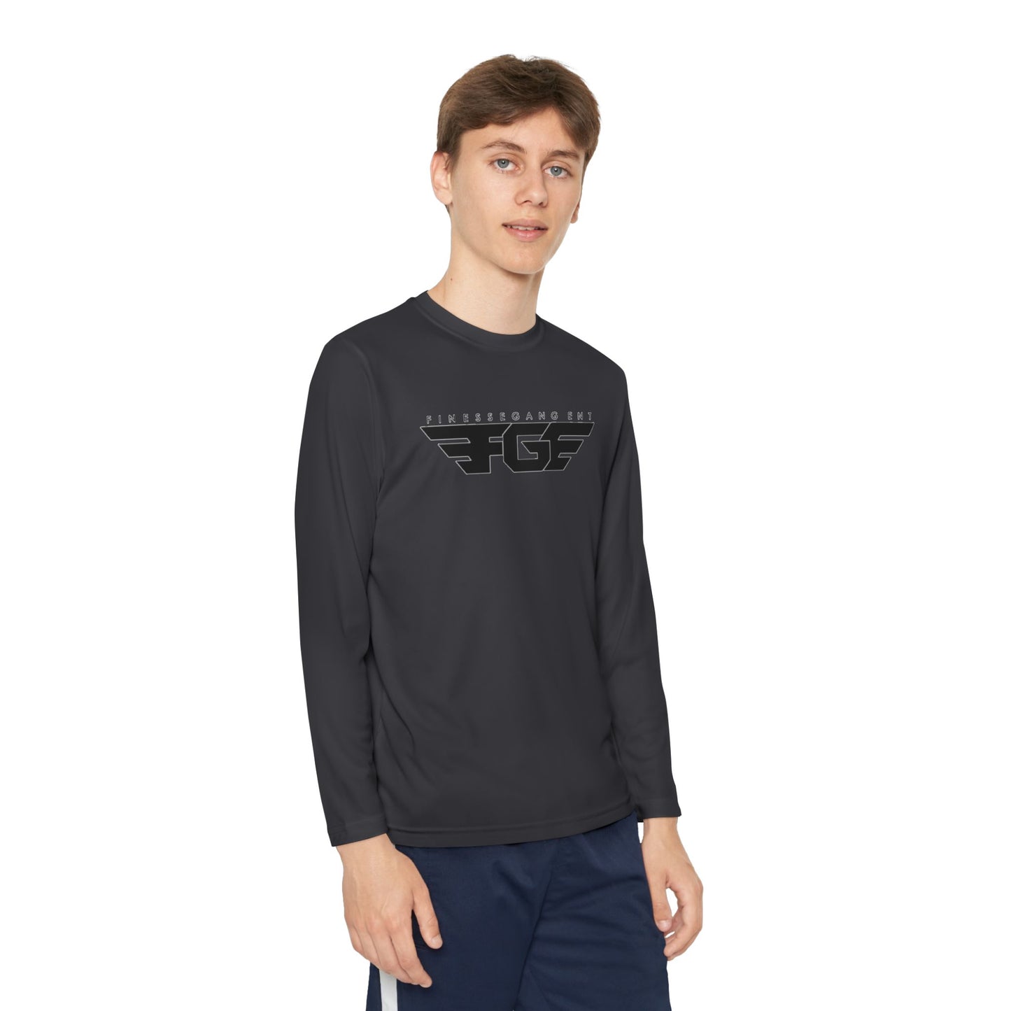 Youth FGE Long Sleeve Active Tee - Sportswear for Kids, Comfortable Athletic Shirt, Stylish Youth Tee for Team Events, Gift for Active Kids