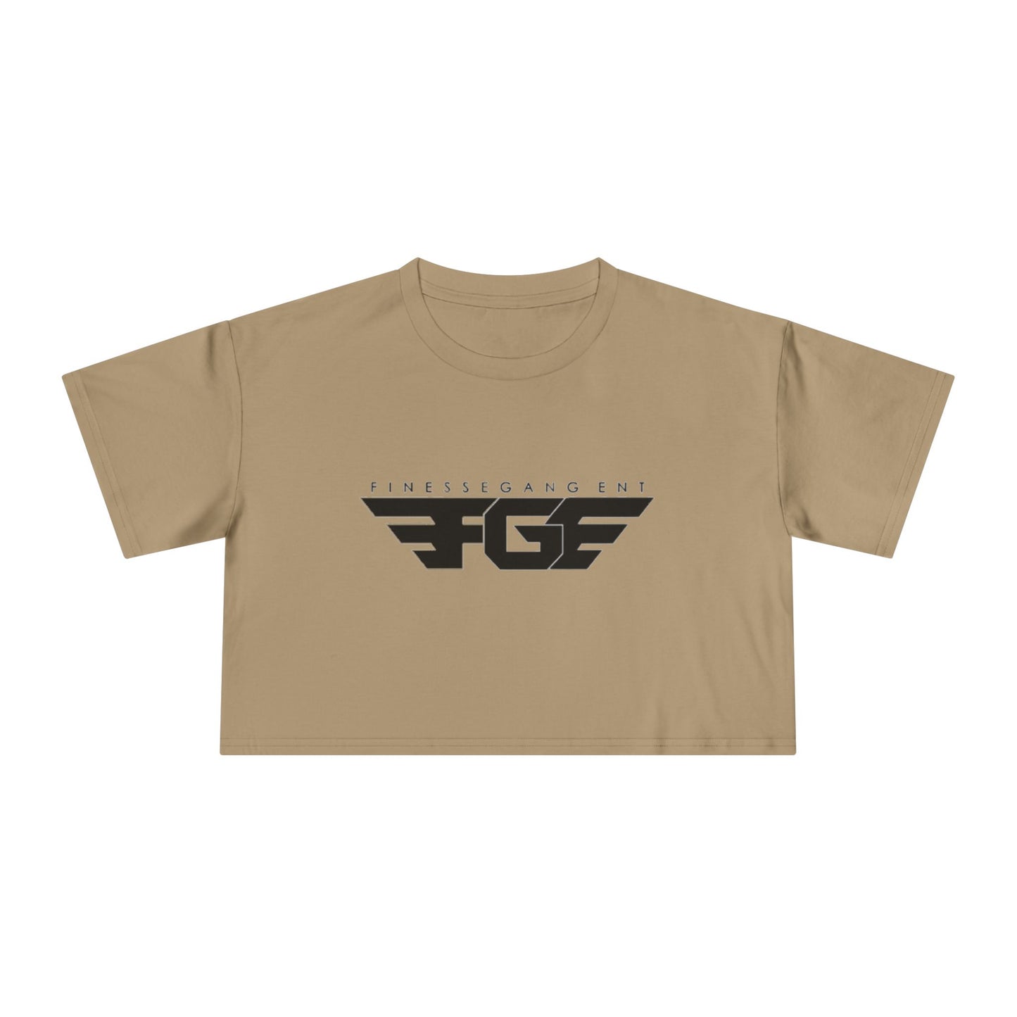 FGE Fitness Gang Women's Crop Tee, Trendy Workout Top, Gym Apparel, Casual Style, Fashionable Sportswear