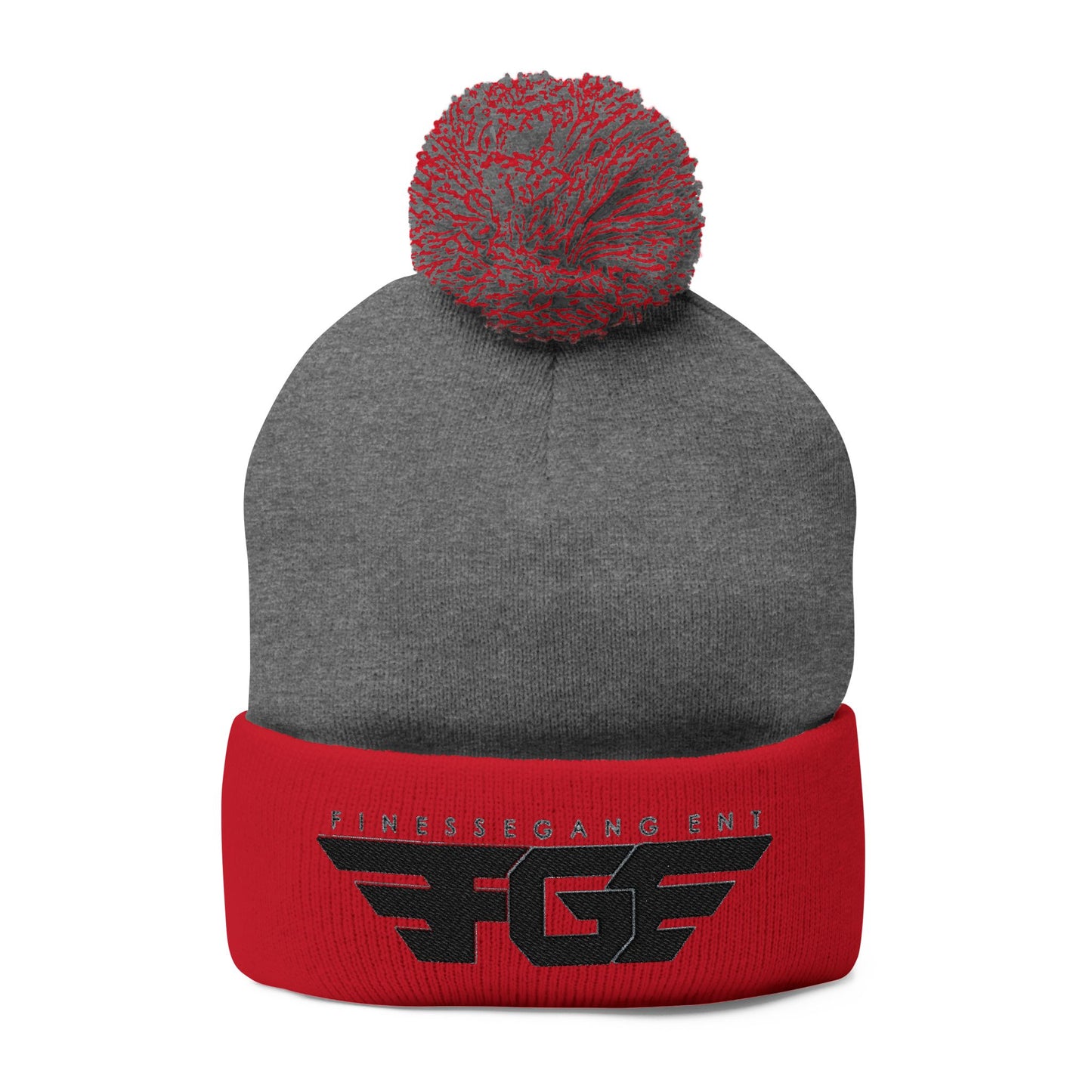 FGE Pom-Pom Knit Cap (Embroidery)