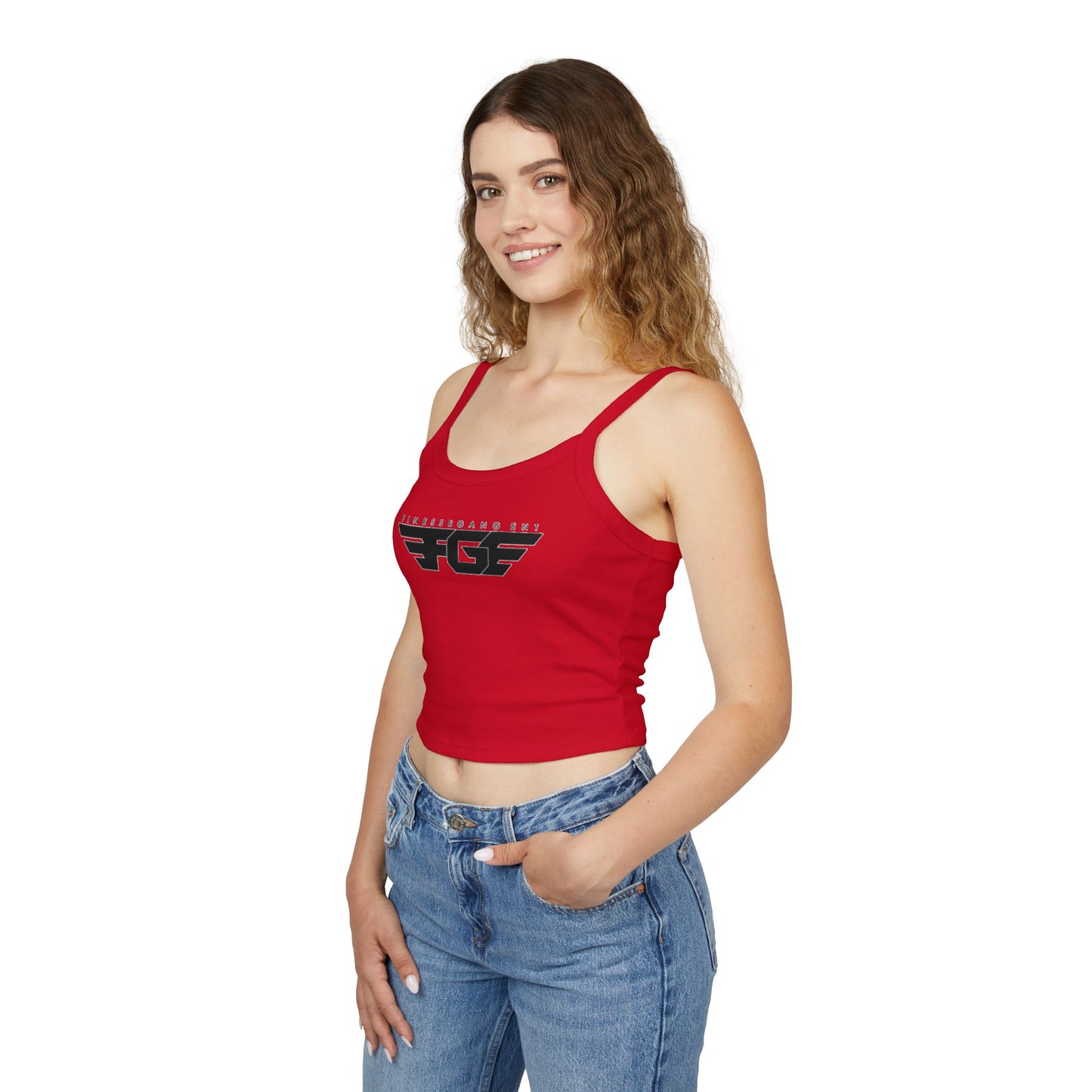 FGE Stylish Women's Spaghetti Strap Tank Top - Finessegagent Graphic Design