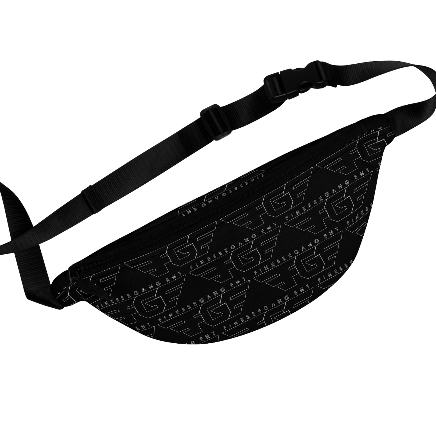 Stylish BLACK FGE Fanny Pack | Trendy Waist Bag for Festivals, Travel, Sports, Everyday Use, Unique Gift
