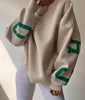 OEM Customized Logo Wholesale Fall Women Clothing Casual Long Sleeve Letter Printed Basic Pullover Sweatshirts