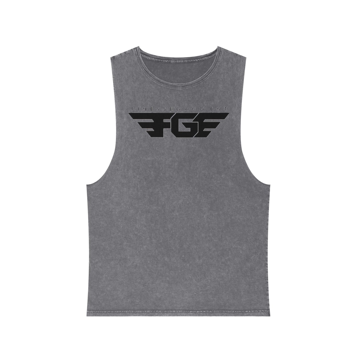 FGE Unisex Stonewash Graphic Tank Top - Retro Vintage Style