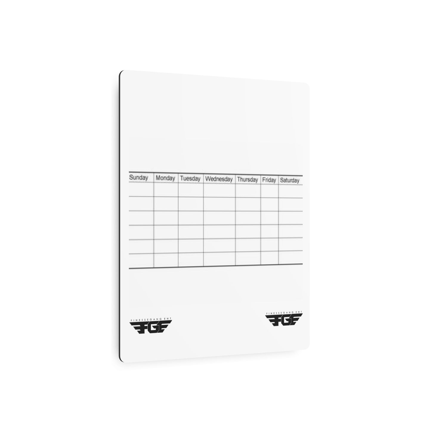 Weekly FGE Planner Metal Sign – Magnetic Dry Erase Calendar Wall Board