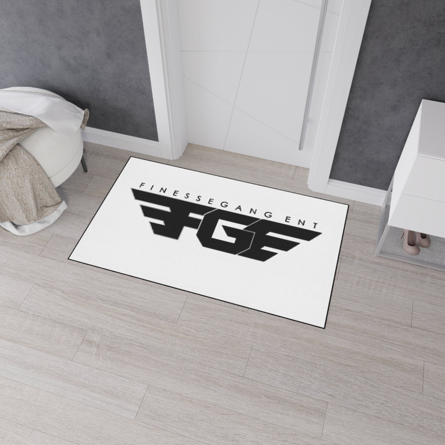 Heavy Duty FGE Floor Mat with Finesse Gang Logo - Durable Entryway Rug, Custom Doormat for Home or Office, Easy to Clean, Stylish Decor, [...]