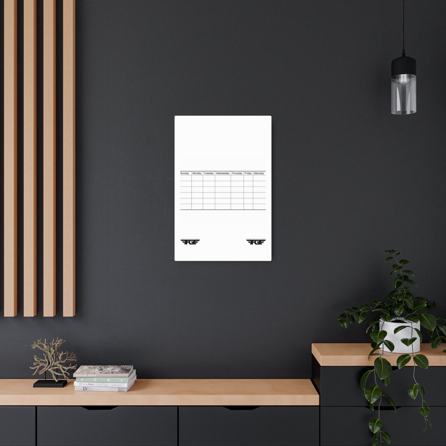 Weekly FGE Planner Metal Sign – Magnetic Dry Erase Calendar Wall Board
