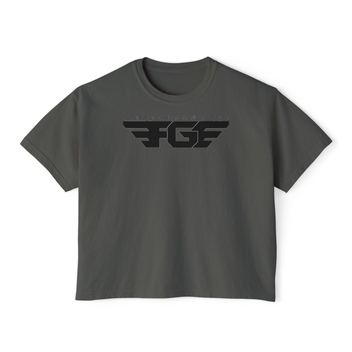 Chic FGE Women's Boxy Tee - Trendy Graphic Design for Everyday Style