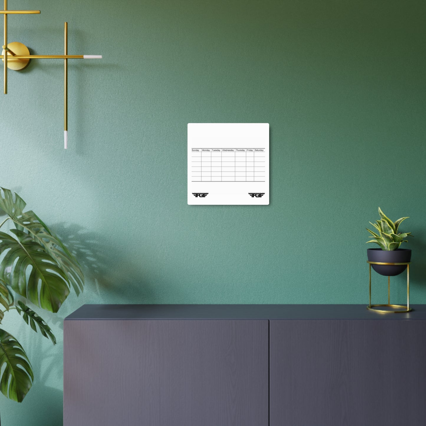 Weekly FGE Planner Metal Sign – Magnetic Dry Erase Calendar Wall Board