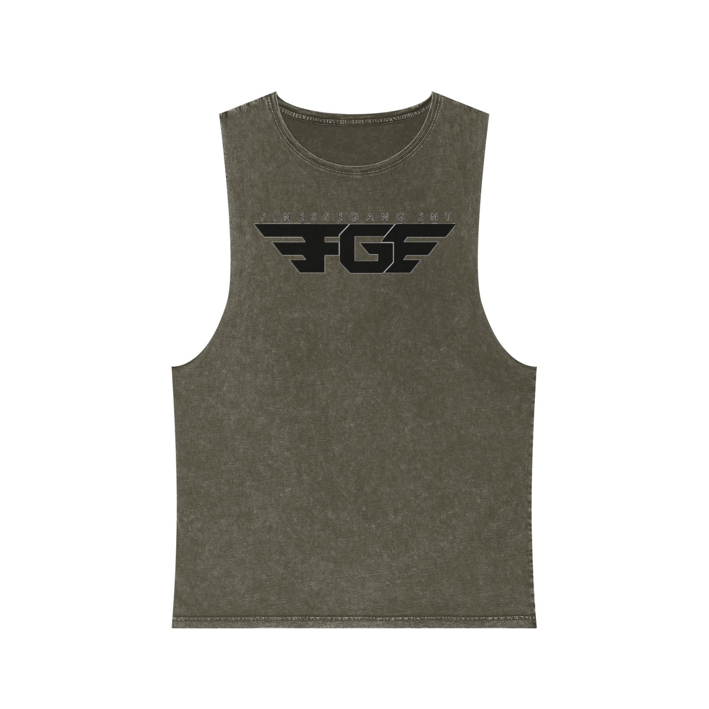 FGE Unisex Stonewash Graphic Tank Top - Retro Vintage Style