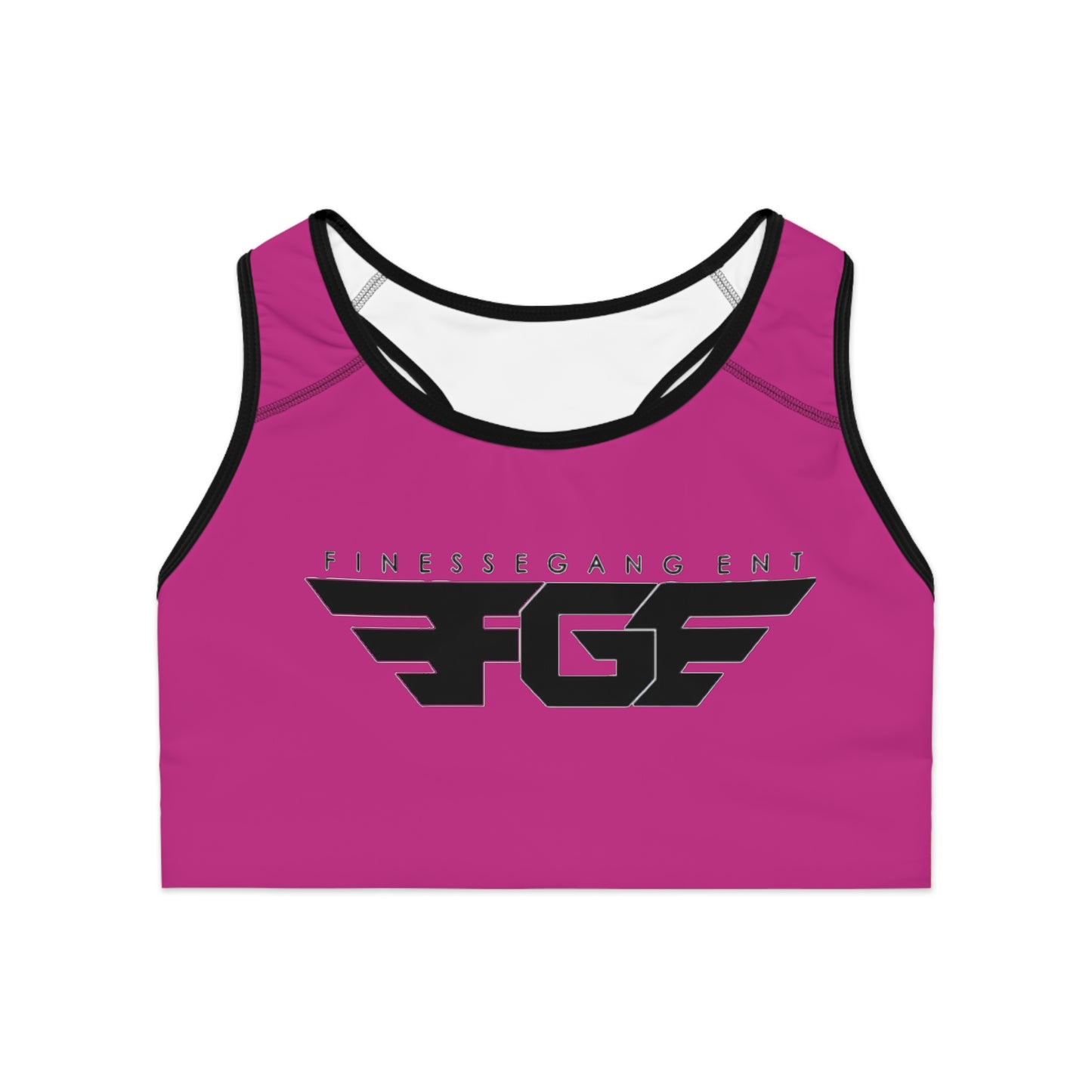 PINK Sports Bra FGE Logo Pink Athletic Crop Top