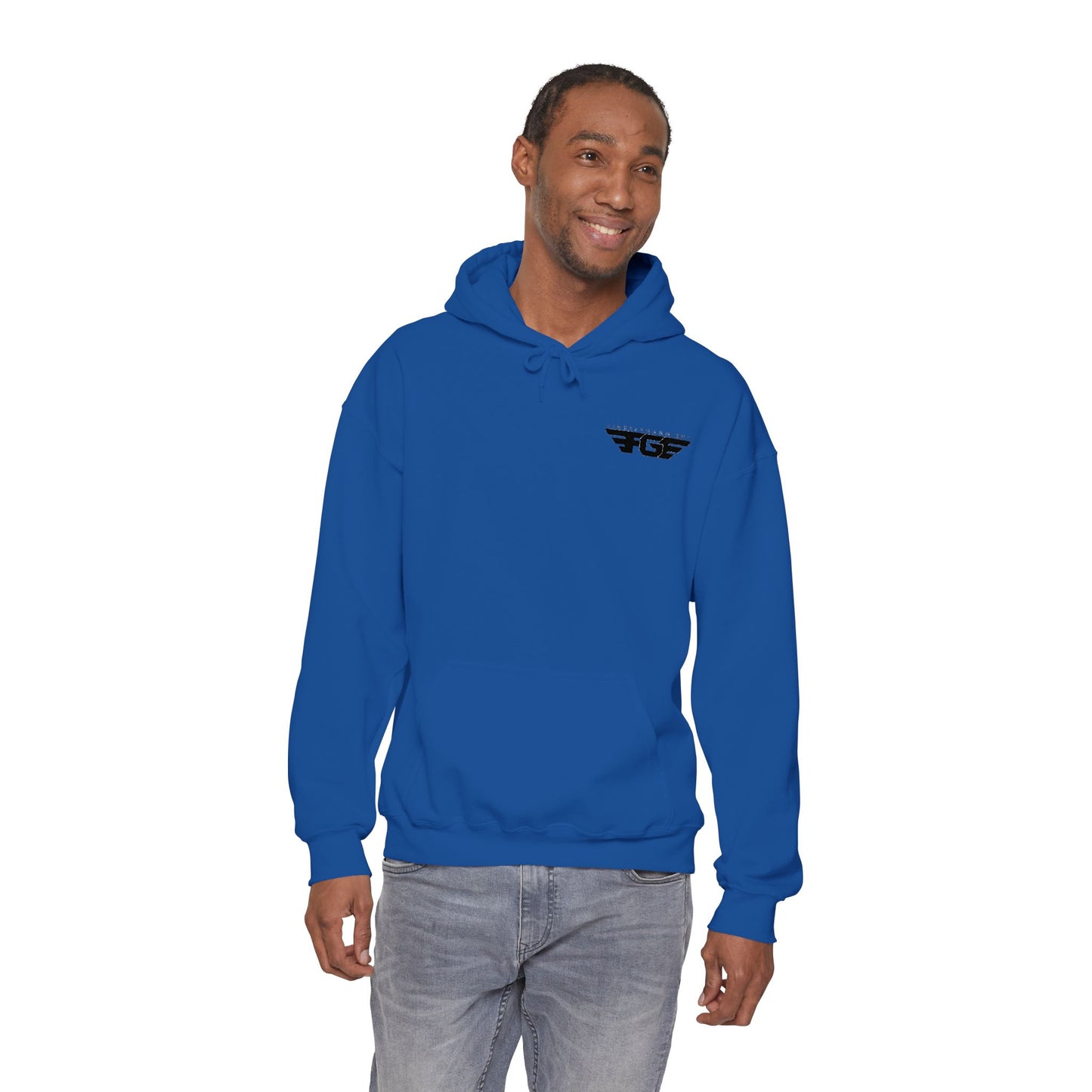 FGE Minimal Hoodie — Small Chest Emblem Sweatshirt
