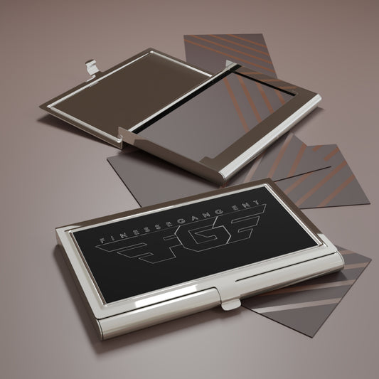 Sleek FGE Business Card Holder, Modern Professional Accessory, Gift for Entrepreneurs, Networking Essential, Office Desk Organization