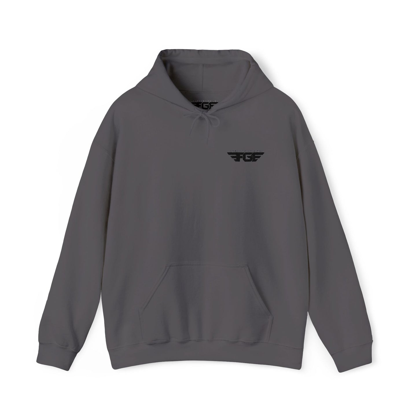 FGE Minimal Hoodie — Small Chest Emblem Sweatshirt