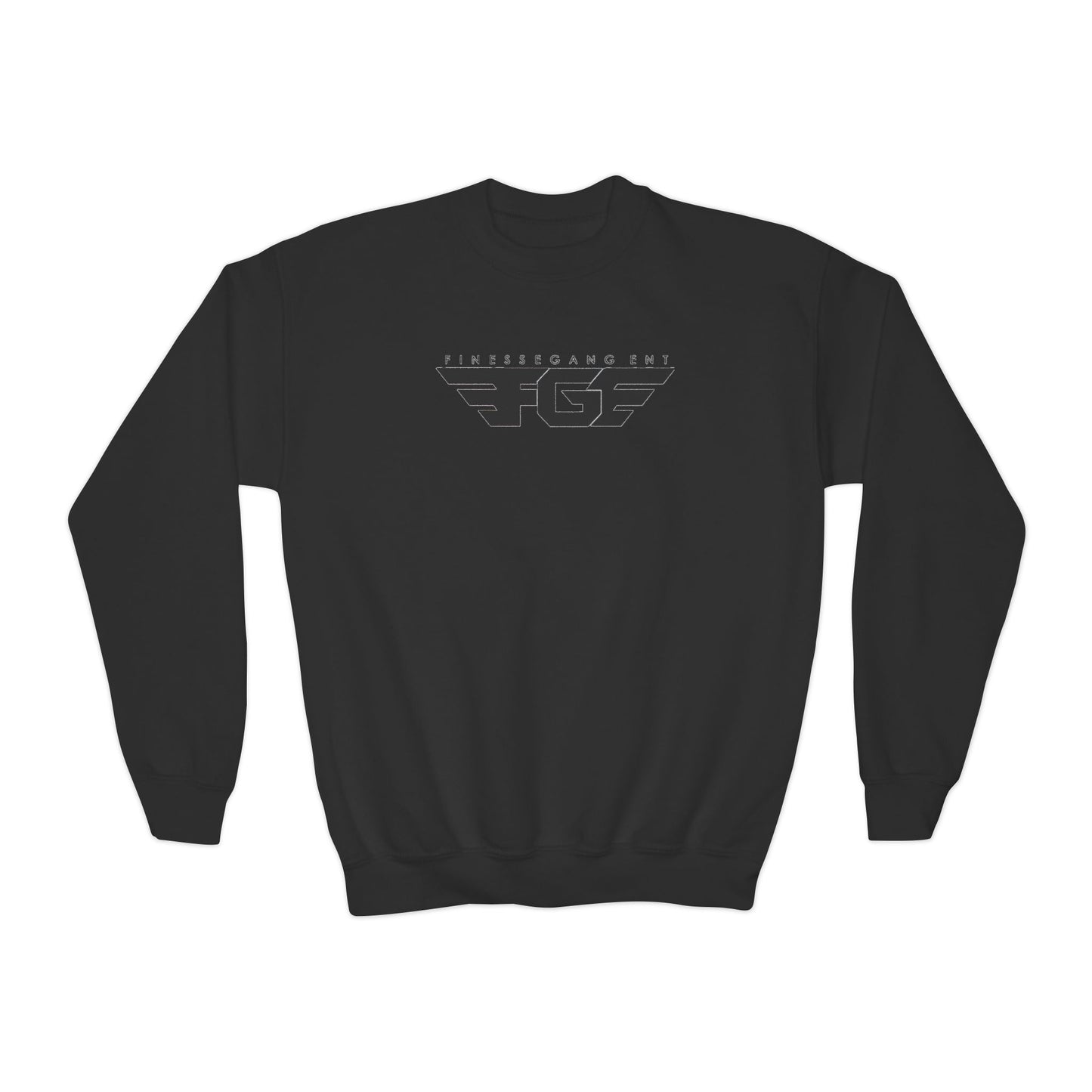 FGE Youth Crewneck Sweatshirt - Retro Flight Wing Logo Graphic