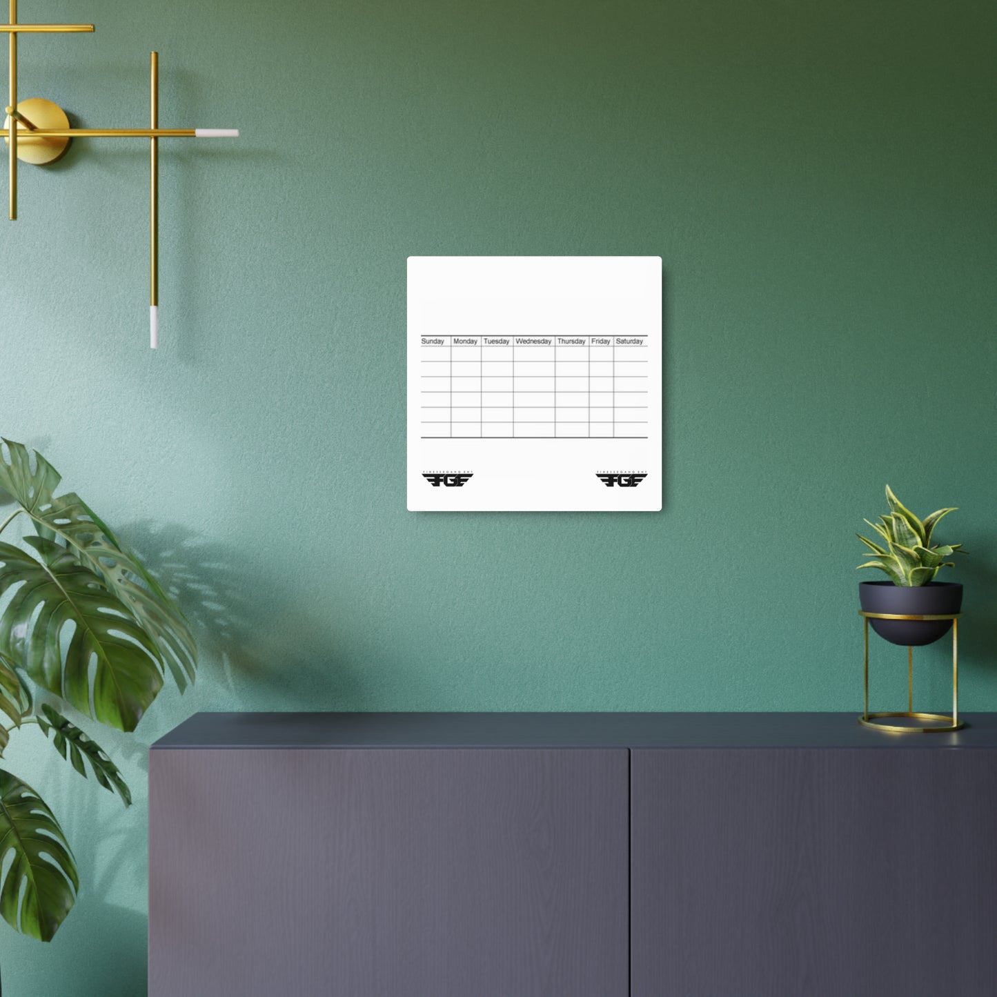 Weekly FGE Planner Metal Sign – Magnetic Dry Erase Calendar Wall Board