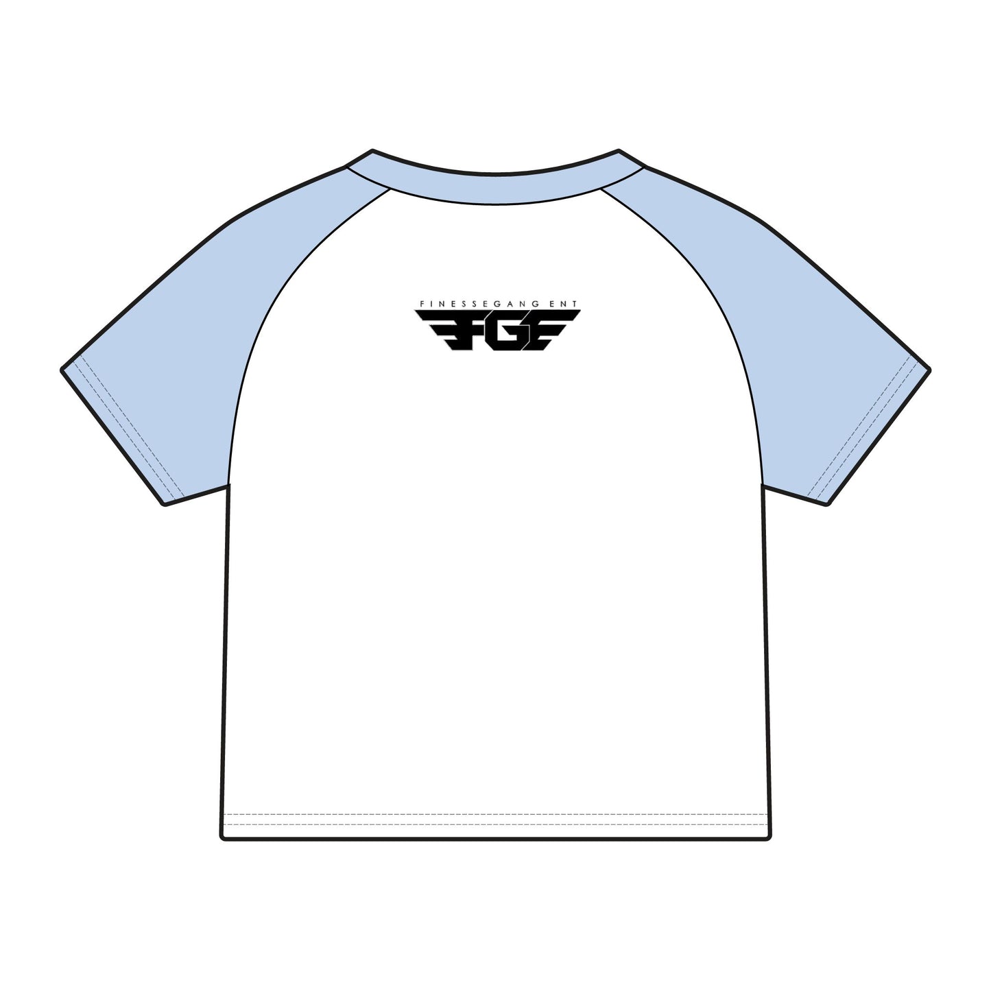 Finesse Gang Raglan Baby Tee — Women's Micro Rib Athletic Logo Tee