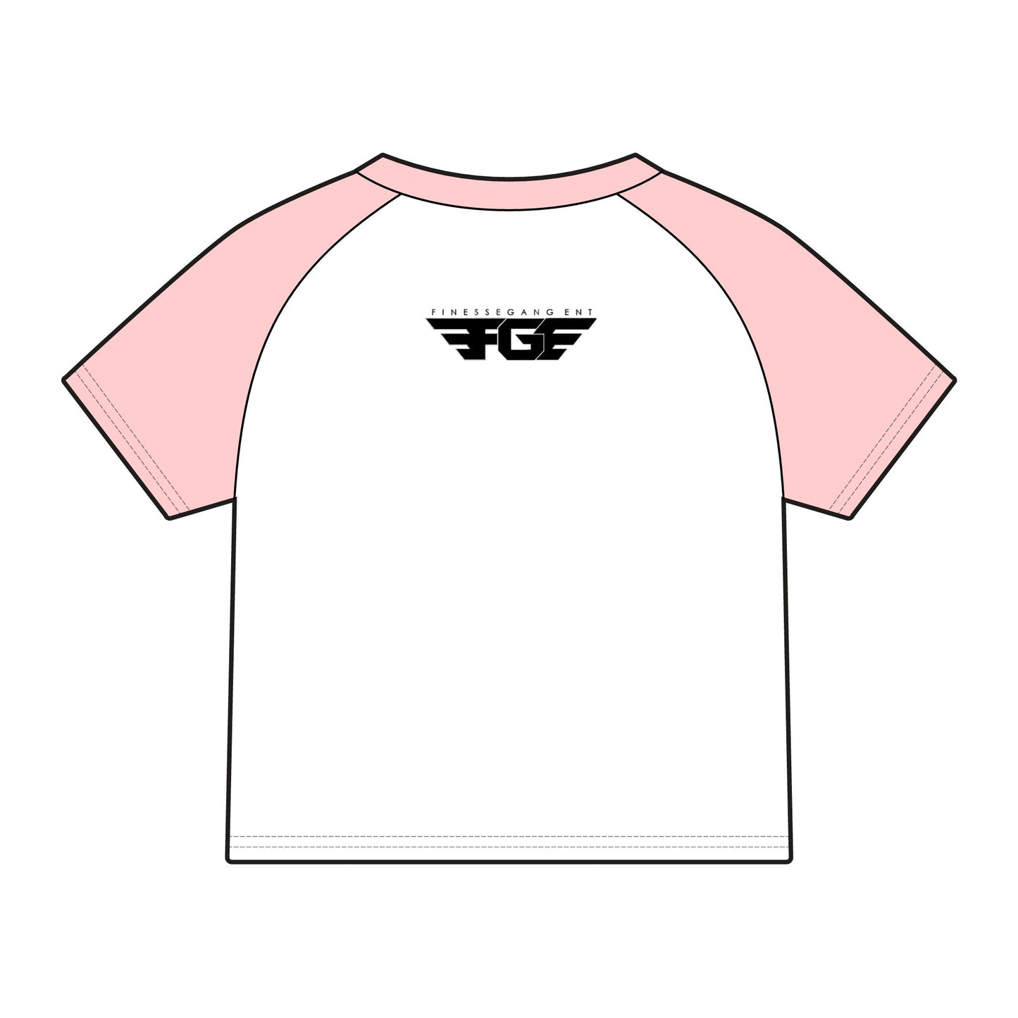 Finesse Gang Raglan Baby Tee — Women's Micro Rib Athletic Logo Tee