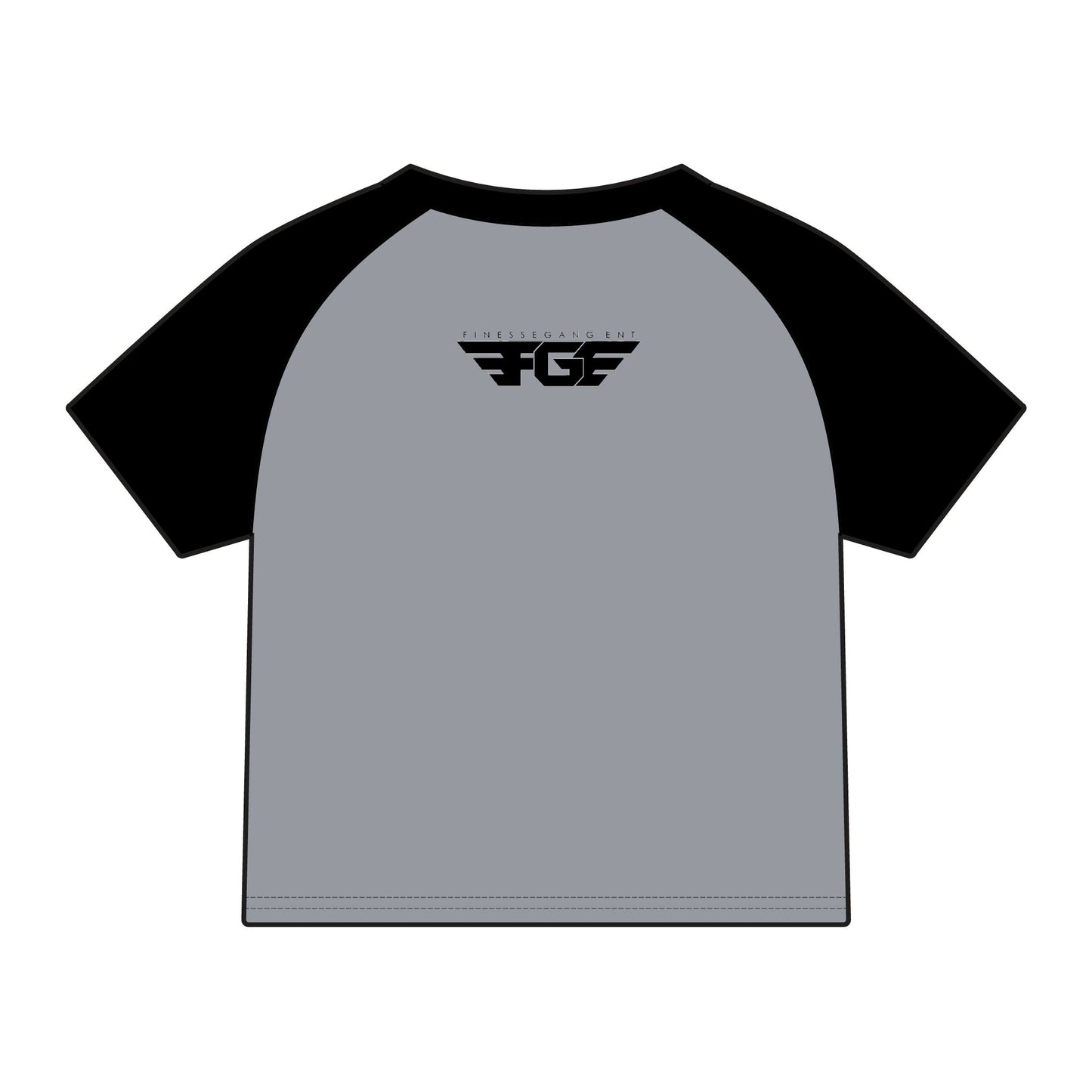 Finesse Gang Raglan Baby Tee — Women's Micro Rib Athletic Logo Tee