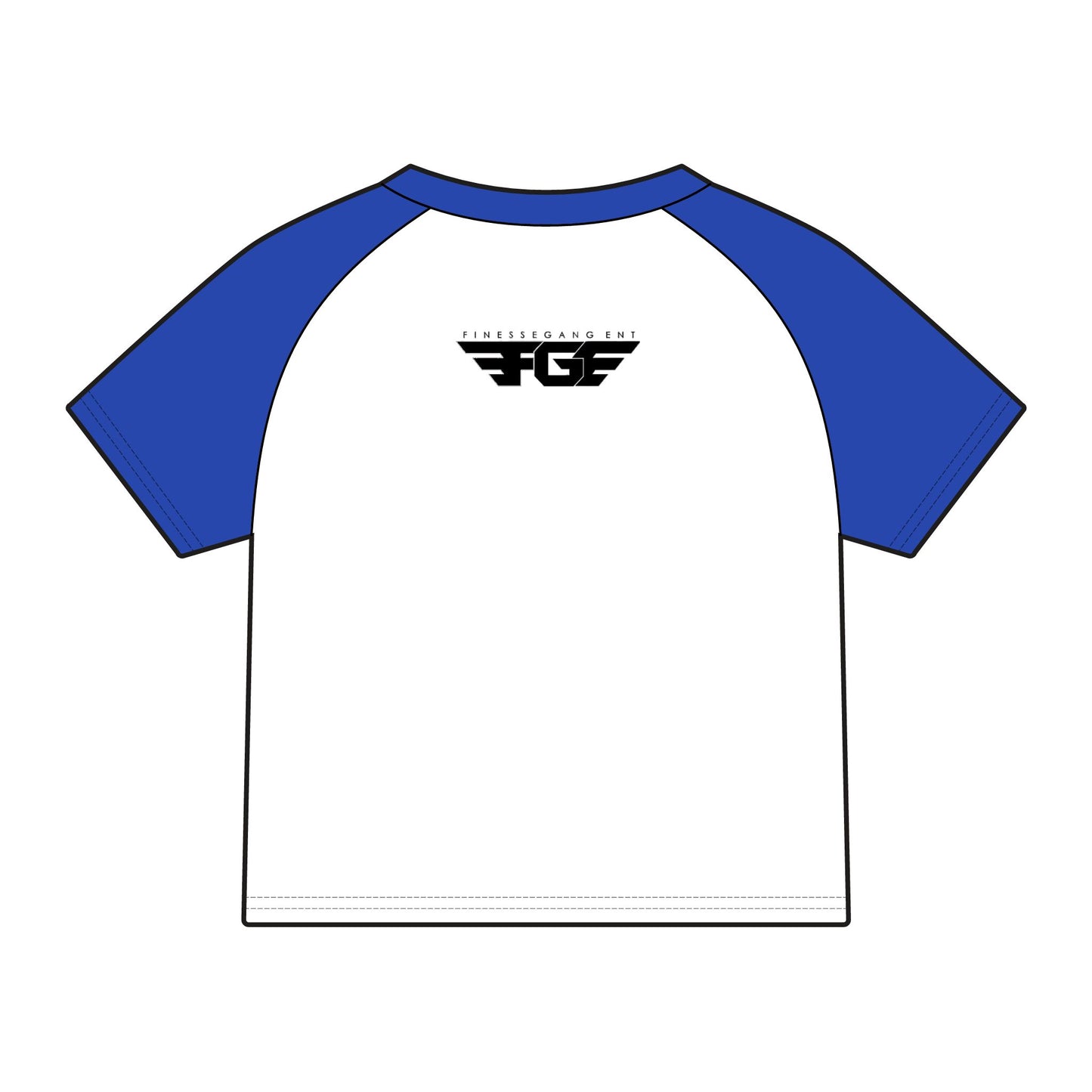 Finesse Gang Raglan Baby Tee — Women's Micro Rib Athletic Logo Tee