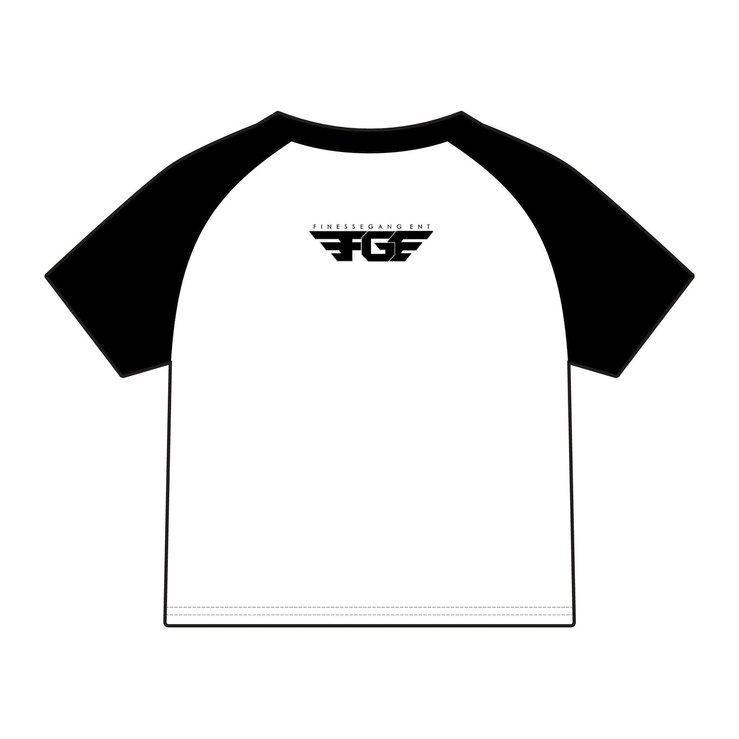 Finesse Gang Raglan Baby Tee — Women's Micro Rib Athletic Logo Tee