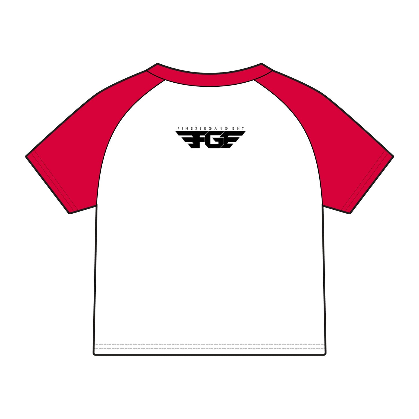 Finesse Gang Raglan Baby Tee — Women's Micro Rib Athletic Logo Tee