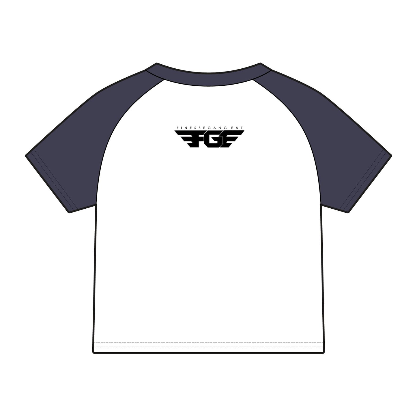 Finesse Gang Raglan Baby Tee — Women's Micro Rib Athletic Logo Tee