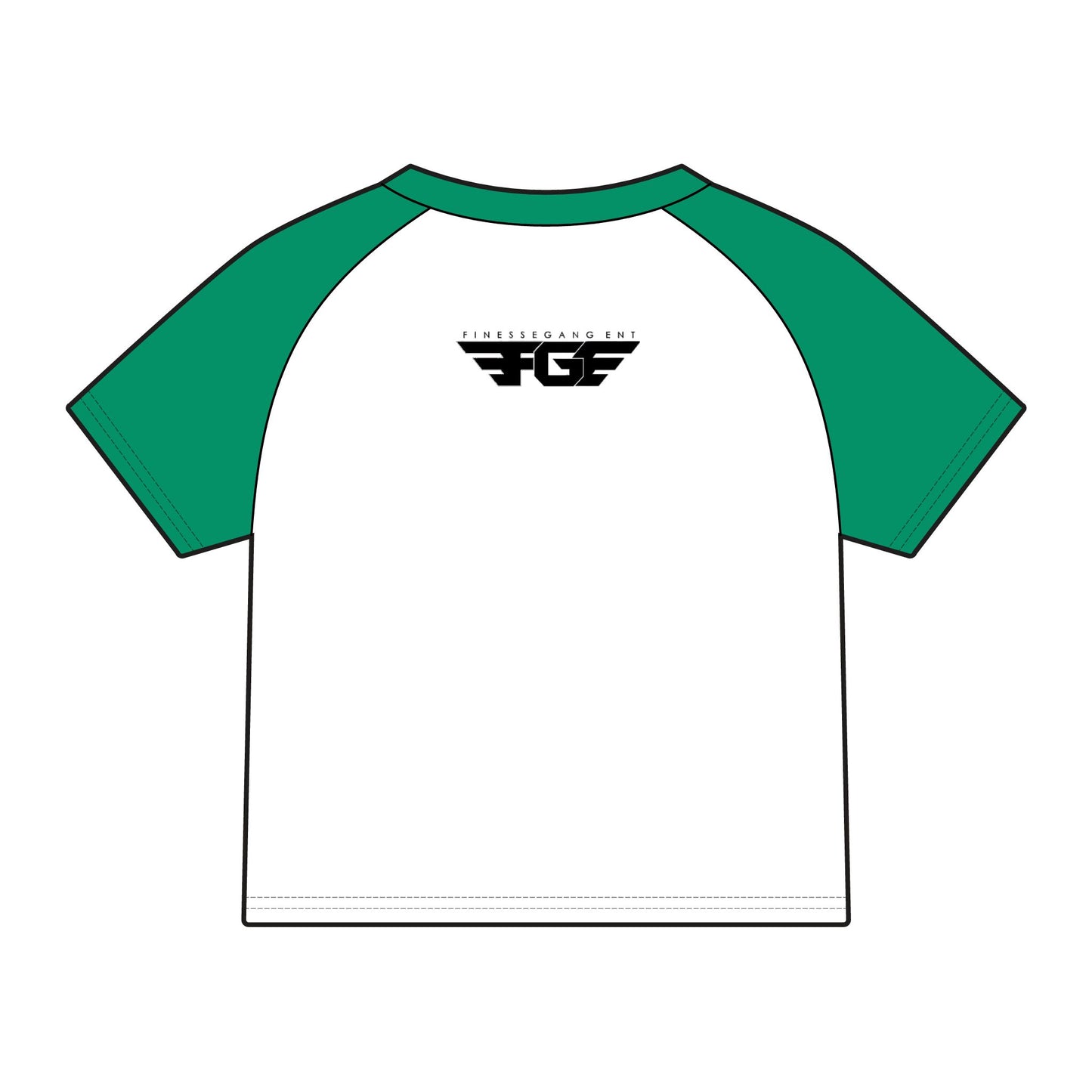 Finesse Gang Raglan Baby Tee — Women's Micro Rib Athletic Logo Tee