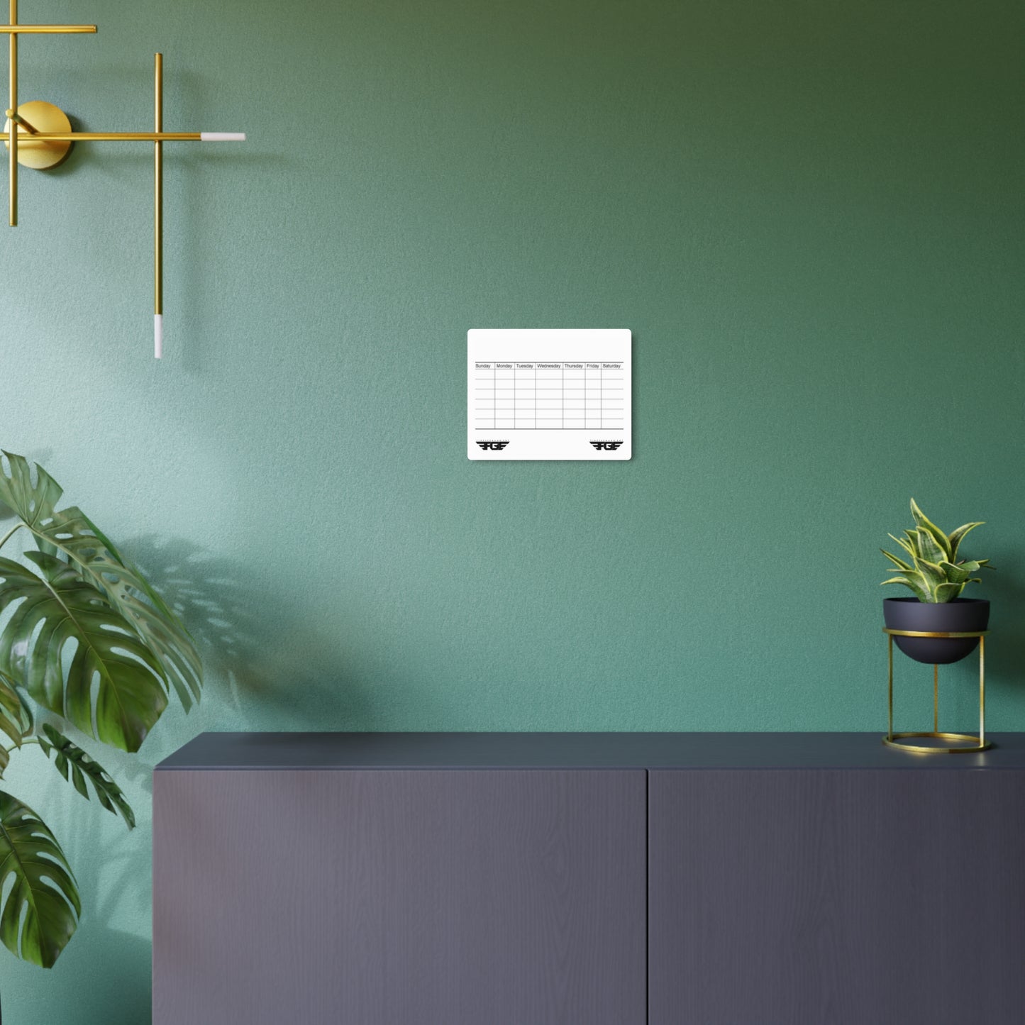 Weekly FGE Planner Metal Sign – Magnetic Dry Erase Calendar Wall Board