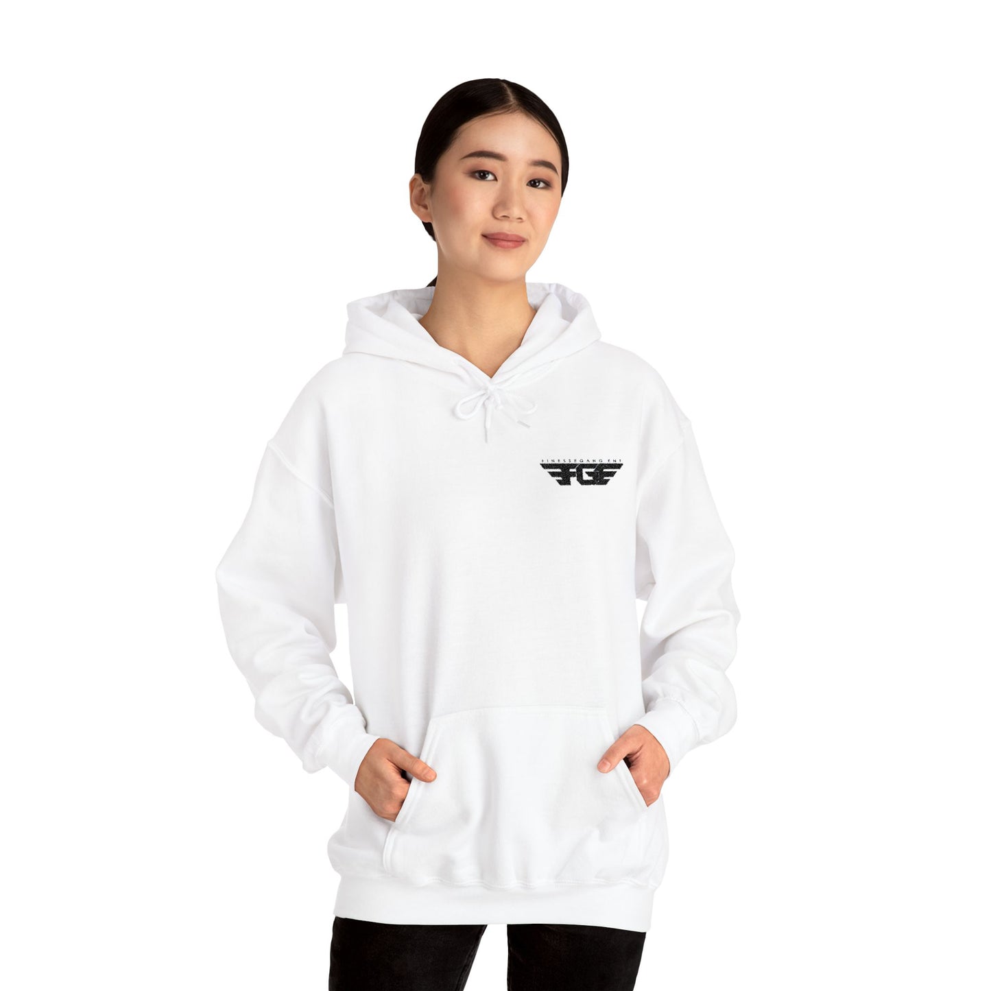 FGE Minimal Hoodie — Small Chest Emblem Sweatshirt