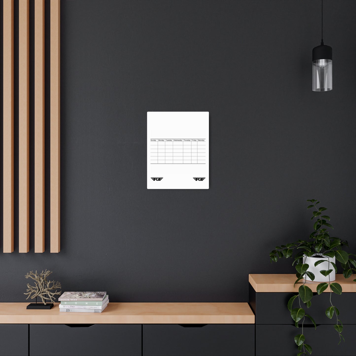 Weekly FGE Planner Metal Sign – Magnetic Dry Erase Calendar Wall Board