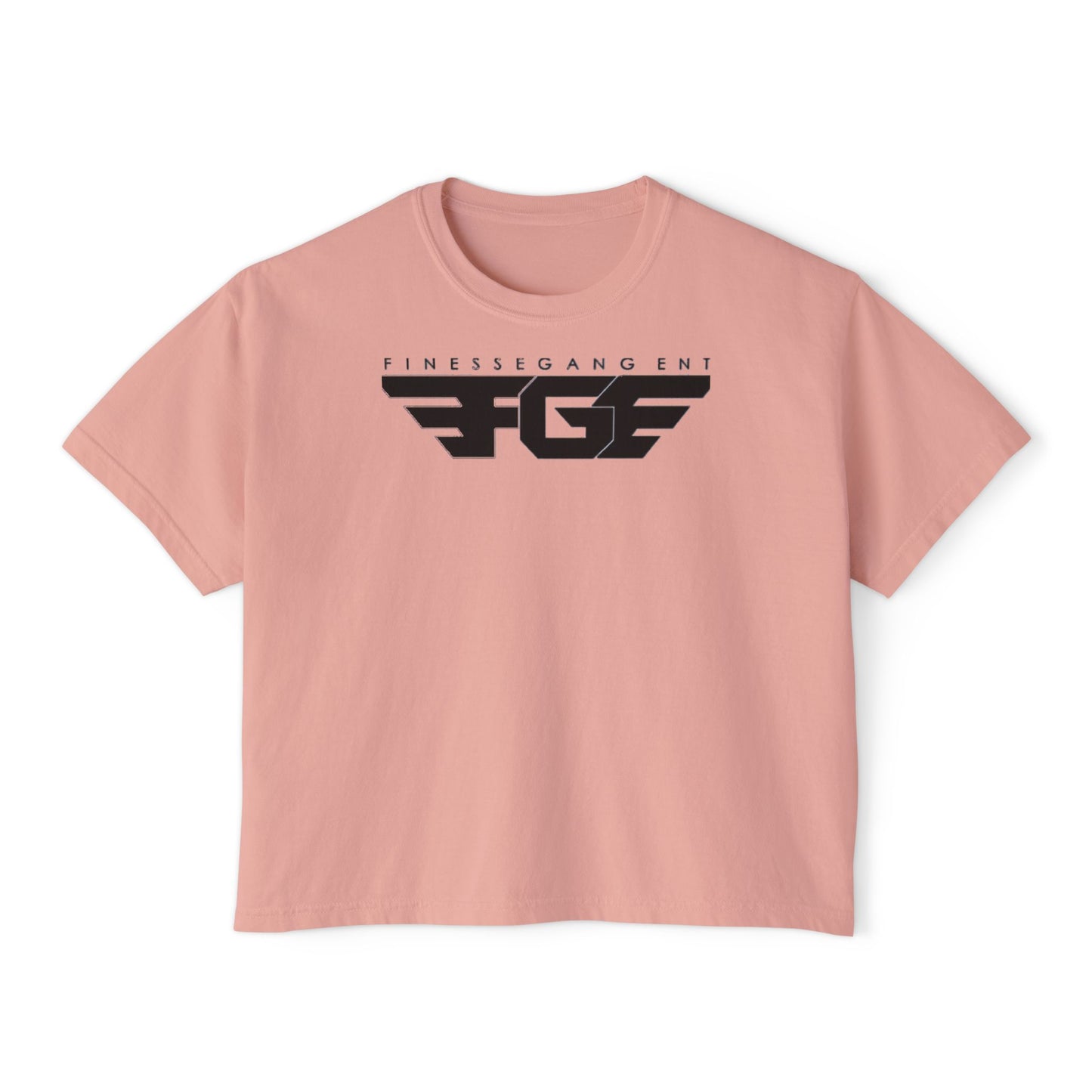 Chic FGE Women's Boxy Tee - Trendy Graphic Design for Everyday Style