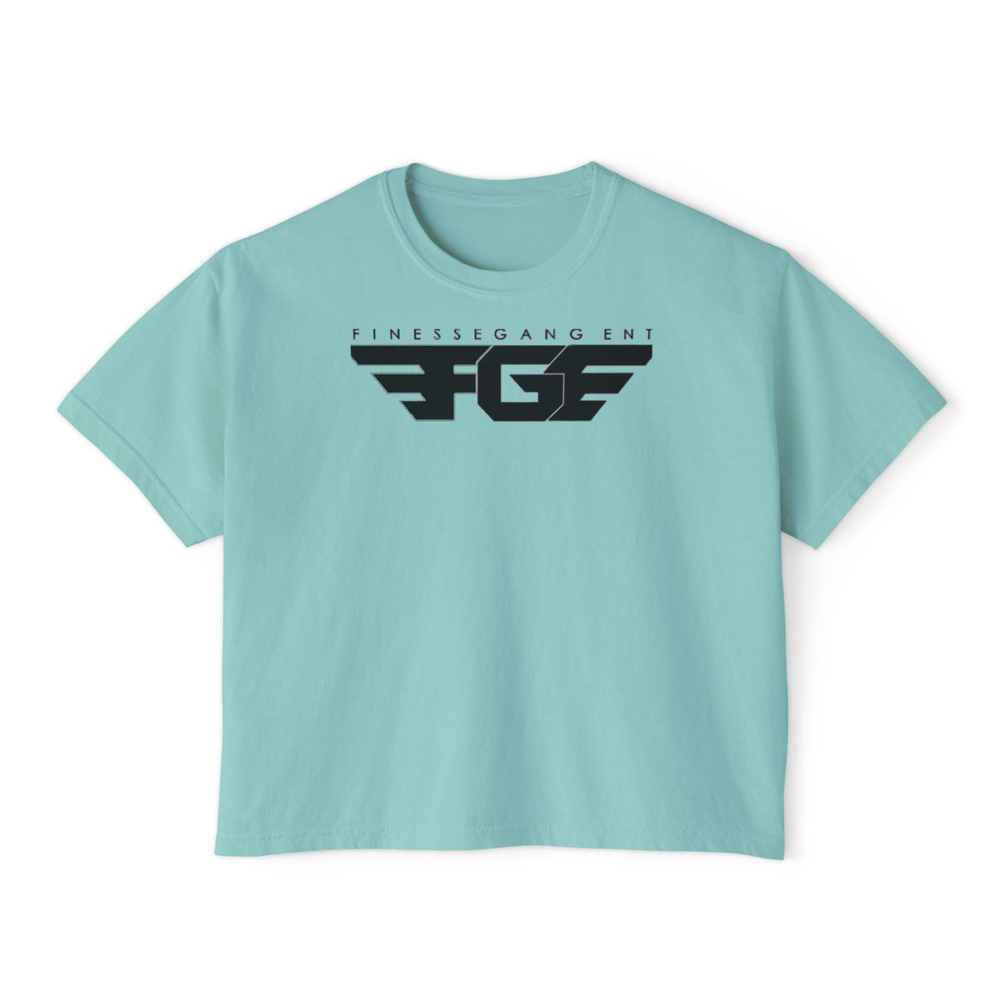 Chic FGE Women's Boxy Tee - Trendy Graphic Design for Everyday Style
