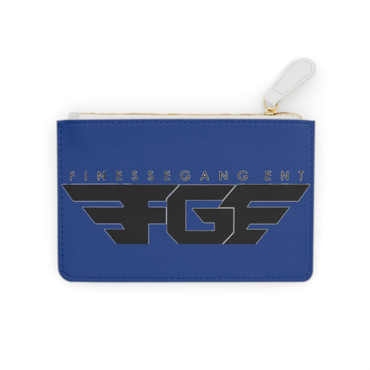 BLUE Mini Clutch FGE Bag — Finesse Gang FGF Logo Zip Wallet