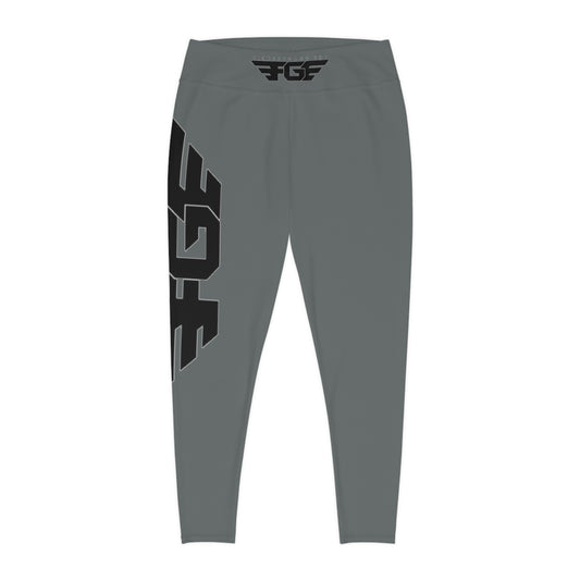 Chic Plus Size FGE Leggings, Stylish Activewear for Comfortable Workouts, Everyday Fashion Leggings, Plus Size Yoga Pants, Custom Print Leggings