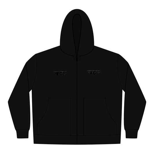 FGE Hooded Work Jacket — Embroidered Chest Logo, Durable Duck Cloth