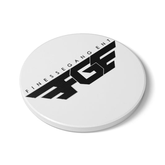 Stylish FGE Ceramic Coaster Set - Finessegang FGF Design, Home Decor, Drinkware, Gift for Friends, Party Essential