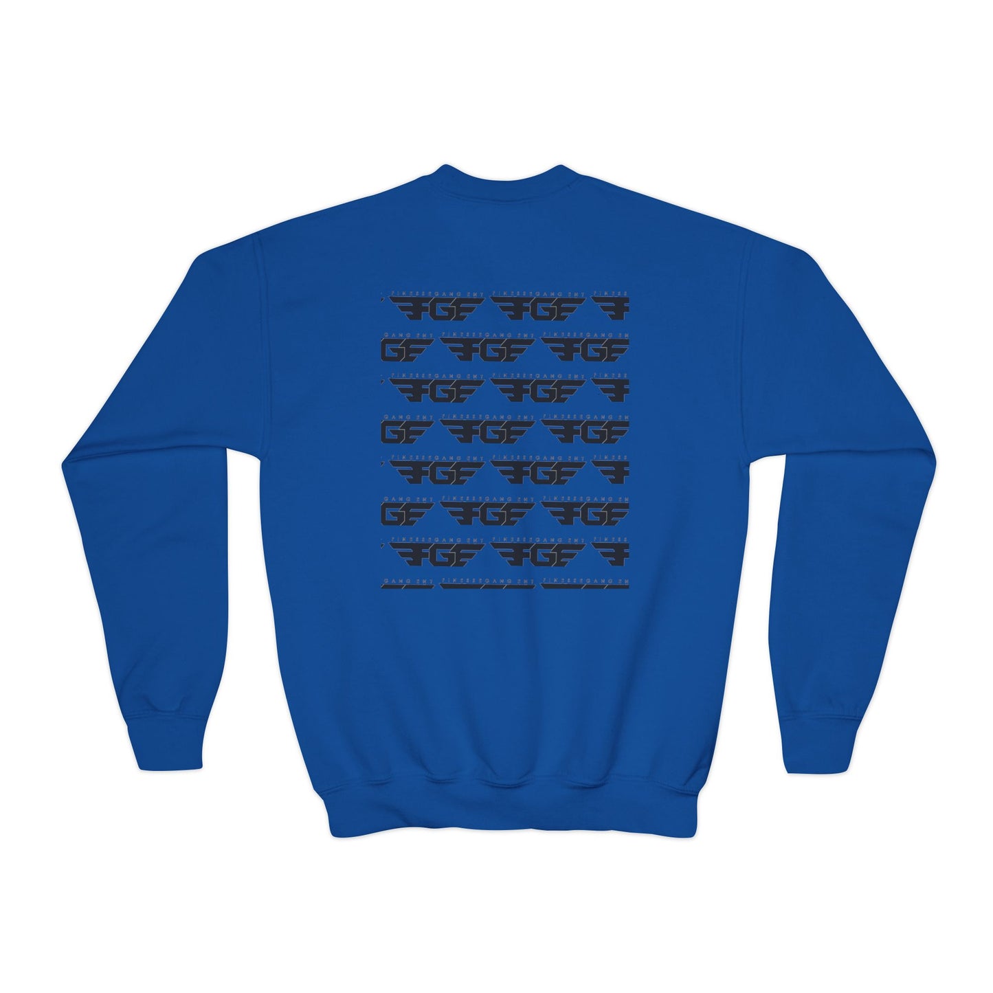 FGE Youth Crewneck Sweatshirt - Retro Flight Wing Logo Graphic