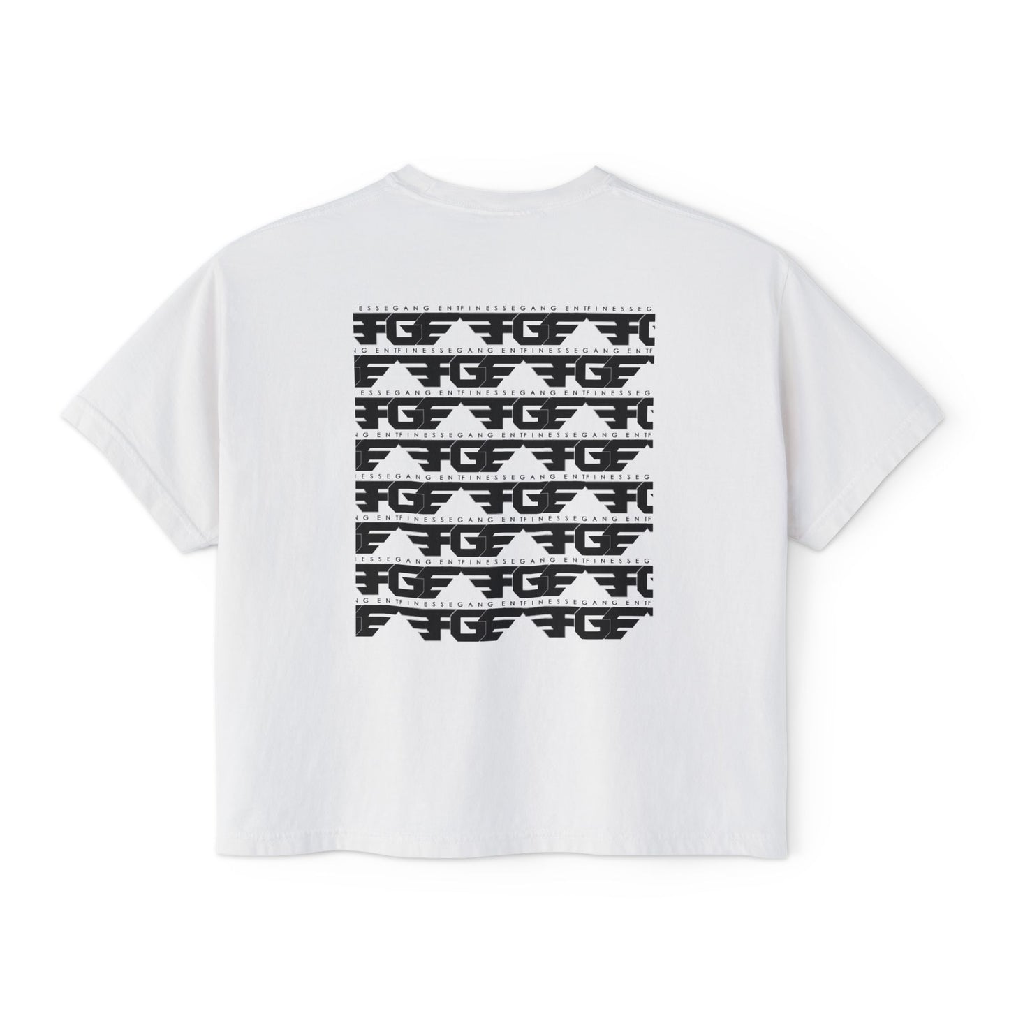 Chic FGE Women's Boxy Tee - Trendy Graphic Design for Everyday Style