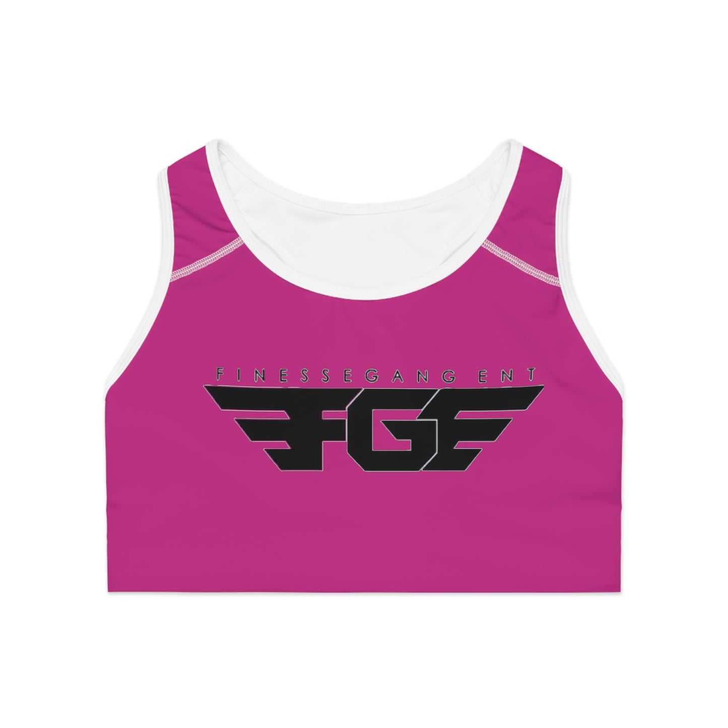 PINK Sports Bra FGE Logo Pink Athletic Crop Top