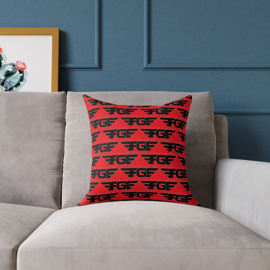 Stylish FGE Square Poly Canvas Pillow with Bold Graphic Design, Modern Home Decor, Cozy Accent, Gift for Friends, Unique Throw Cushion