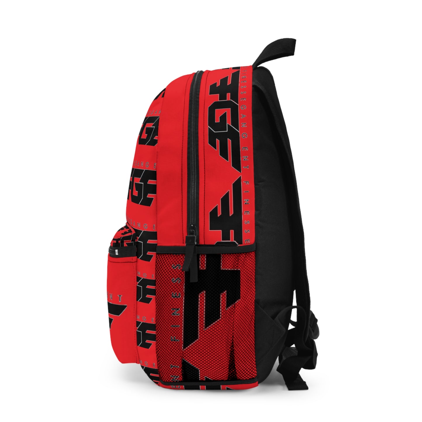 Red FG Logo Backpack — Bold Graphic School & Travel Bag